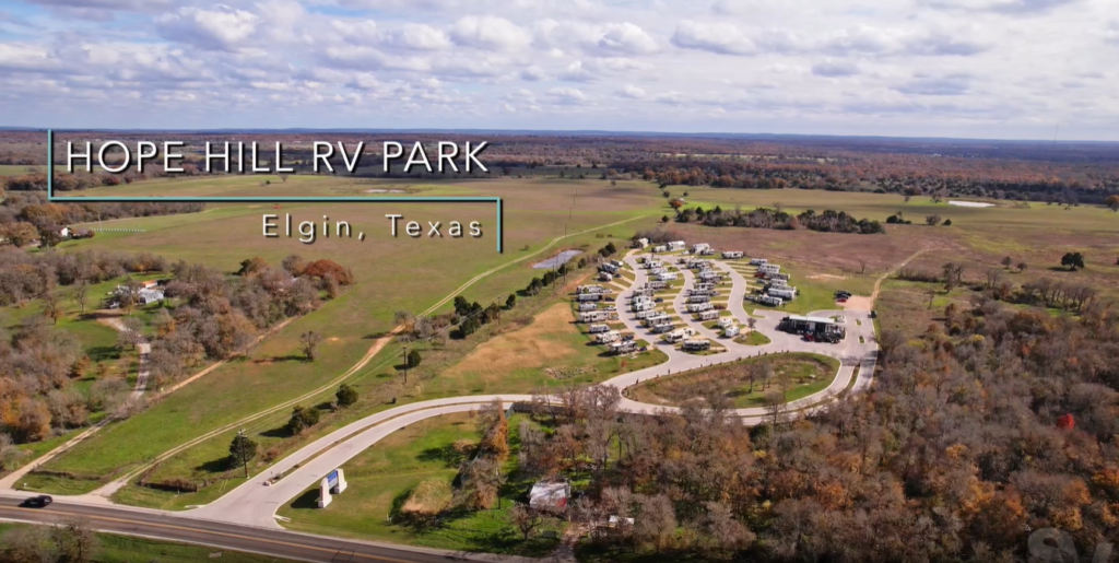 Aerial view of Hope Hill RV Park